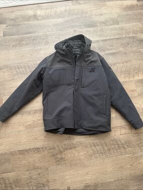 Brand New Snap on Men's Dark Gray Performance Softshell Jacket with Hood